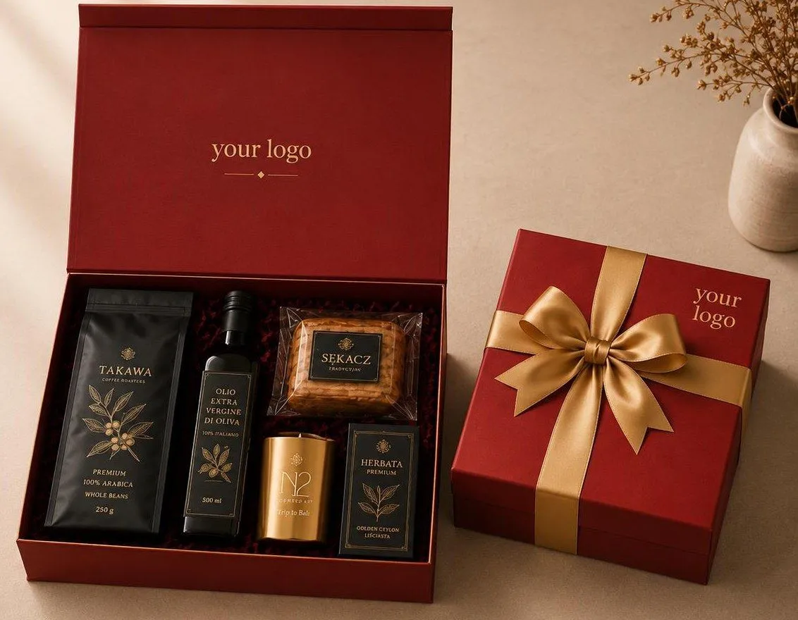 Premium branded gift set with curated products