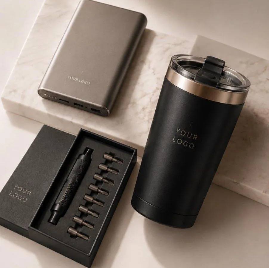 Premium branded powerbank, tumbler and tool set by IN2